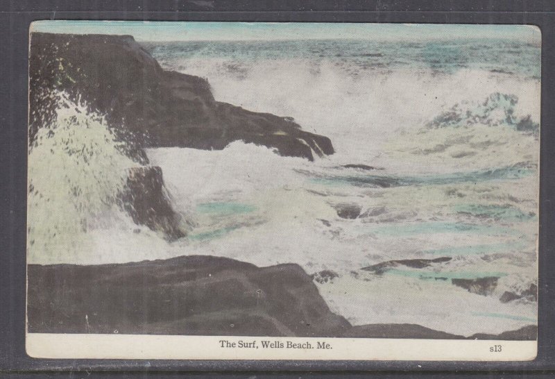 UNITED STATES, 1934 ppc. Wells Beach, Maine, 1c Wells, Maine to Worcestor, Mass 