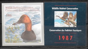 #FWH2-FWH3 MNH 1986 &1987 Wildlife Conservation Booklets (my2375)