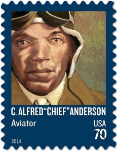 2014 70c C. Alfred Chief Anderson, Aviator Scott 4879 Mint F/VF NH