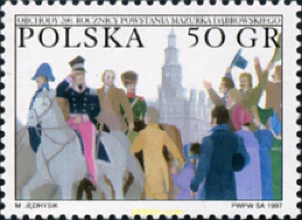 30819 MNH POLONIA 1997 BICENTENARIO DEL HINMO NACIONAL LA MARCHA DE DABROWSKI