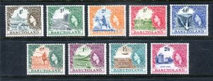 Basutoland 1954 QEII. Short set to 2/6d. Mint. LH. SG43/51.