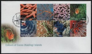 Cocos Islands 2011 FDC Sc 360 Colourful Corals, Marine Life