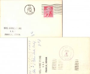 United States Pennsylvania Media Sta. No. 3 1957 violet double ring  DPO  Pos...