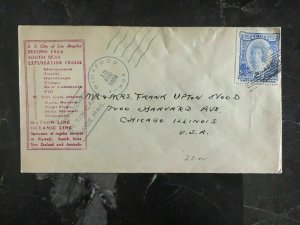 1934 Niuafoou Tonga Toga Tin Can Canoe Mail Cover to Chicago IL USA