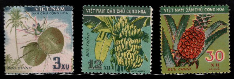 North Viet Nam Scott 106-108 NGAI  Unused Fruit set