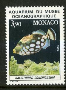 MONACO 1484 MNH SCV $2.75 BIN $1.40 MARINE LIFE