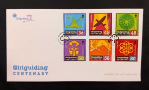 DM)2010, GUERNSEY, FIRST DAY COVER, CENTENARY ISSUE OF THE GIRLS SCOUT, FDC