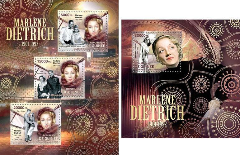 Marlene Dietrich Germany Cinema Kino Movies Guinea MNH stamp set