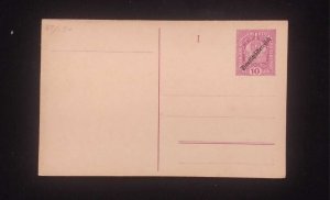 O) 1916 AUSTRIA, AUSTRIAN CROWN 10h, POSTAL STATIONERY UNUSED