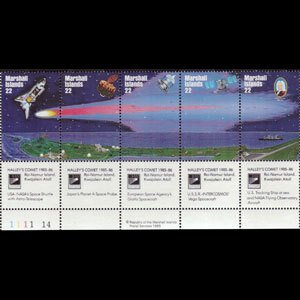 MARSHALL IS. 1985 - Scott# 90a Halley Comet Set of 5 NH