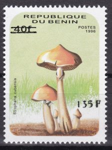 BENIN 2000 1247 135F 200 € MUSHROOMS MUSHROOM MUSHROOM OVERPRINT OVERLOAD MNH-