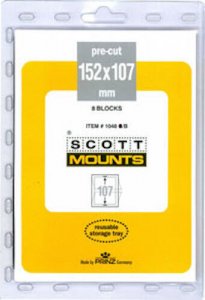 Scott/Prinz Pre-Cut Plate Block FDC Postal Card Stamp Mounts 152x107 #1048 Black