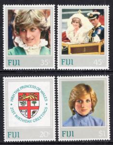 Fiji 470-473 Princess Diana MNH VF