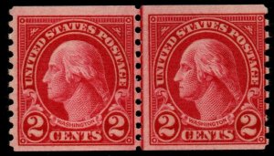 U.S. #599/599A MNH Joint Line Pair with PSE Certificate 1074156