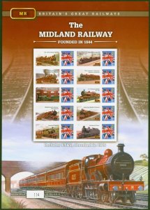 GB Smiler Sheet 2009 The Midland Railway 1st Ltd Edition