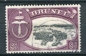 BRUNEI; 1950s early Sultan issue fine used $5 value