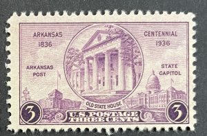 US #782 Used F/VF - 3c Arkansas Centennial 1936 [B10.8.2]