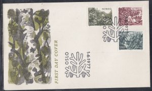 Norway Scott 695-7 FDC - Norwegian Trees