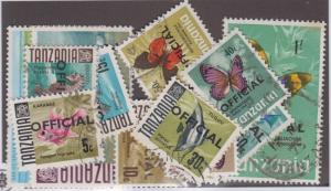 TANZANIA (OFFICAIL STAMP) USED COLLECTION REMAINDER 14 STAMPS