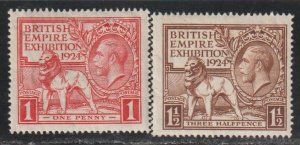 Great Britain  SC  185-6  Mint Lightly Hinged