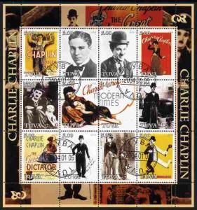 TUVA SHEET USED ACTORS CHAPLIN CINEMA STARS MOVIES FILMS