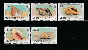Montserrat 687-689, 692, 695 MNH Seashells