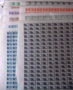 MALACK 756-765 PARKS,  VF/XF NH, Full Sheets of 200,..MORE.. sht110