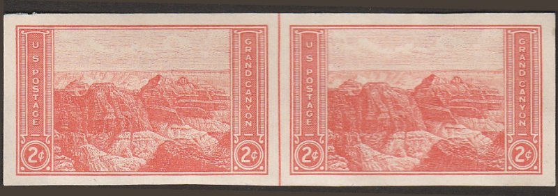 # 757 Mint No Gum As Issued Vertical Line Red Grand Canyon National Parks