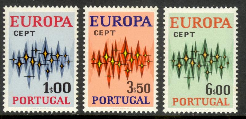 PORTUGAL 1972 EUROPA Set Sc 1141-1143 MNH