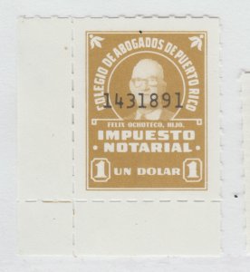 Puerto Rico Revenue fiscal Cinderella stamp 10-12-46a tnx