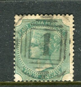 INDIA; 1870s early classic QV issue fine used 4a. Diamond POSTMARK 1