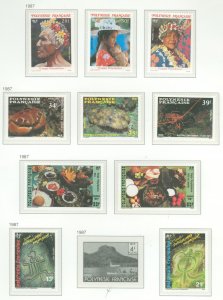 French Polynesia #452-461 Mint (NH) Single (Complete Set) (Fauna)