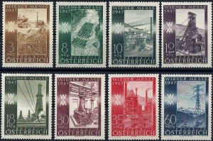 1947 Austria Vienna Fair, Industry, Electricity, Oil, Wood, compl set VF/MNH!