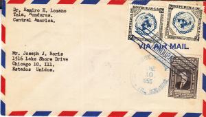 Honduras #C173 & C223 x 2  on Cover - Tela Honduras