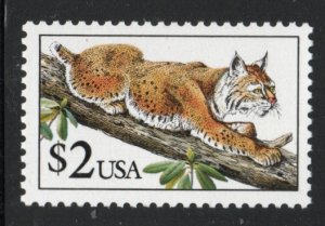 ALLY'S STAMPS US Scott #2482 $2.00 Bobcat - Single MNH F/VF [HV-c7]