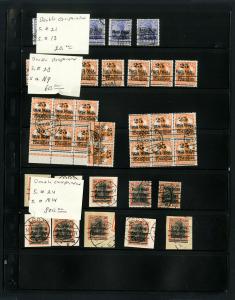 Poland Stamps German Occupation Error Collection