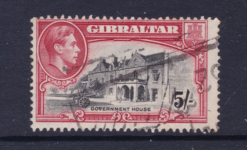 Gibralter a KGVI used 5/-