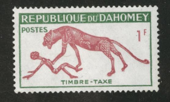 Dahomey Scott J29 MH* 1963 Postage due Panther stamp