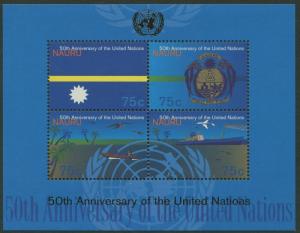 NAURU: 50th ANNIVERSARY OF THE UNITED NATIONS 1995 - MNH MINISHEET (GO224-PB)