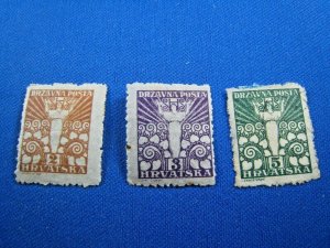 YUGOSLAVIA 1919  (Croatia & Slavonia)  -  SCOTT # 2L32a-2L34a   MH