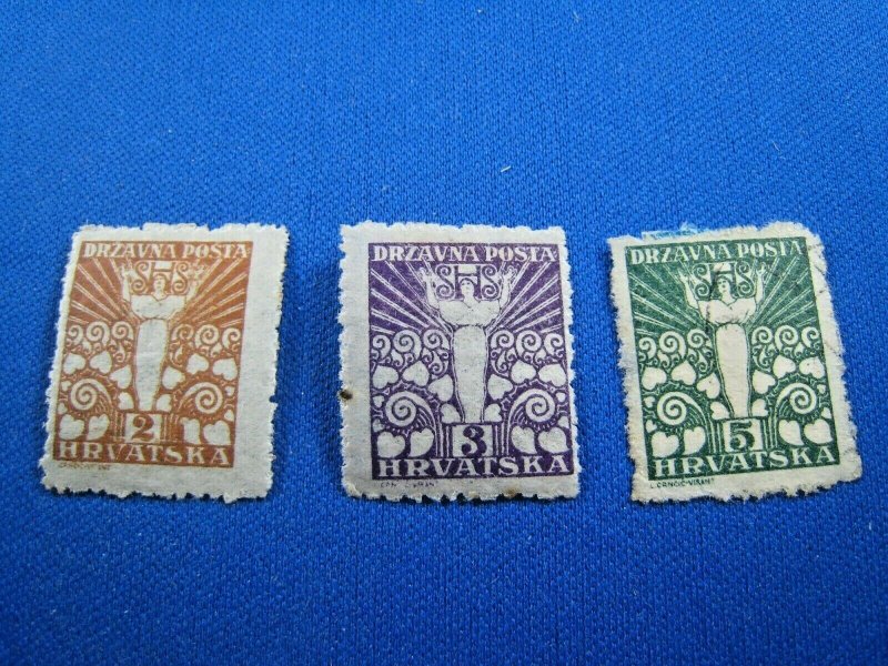 YUGOSLAVIA 1919  (Croatia & Slavonia)  -  SCOTT # 2L32a-2L34a   MH