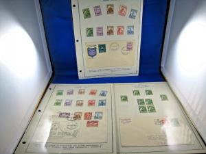 DENMARK - SCOTT #342-351 - 1953 1000th ANNIVERSARY STAMPS & FDCs