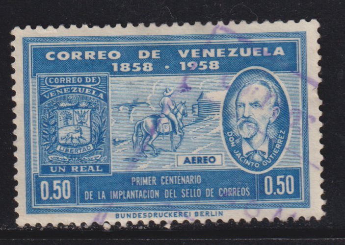 Venezuela 741 Centenary of Venezuelan Postage Stamps 1959
