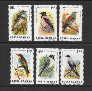 BIRDS - ROMANIA #3138-43 MNH