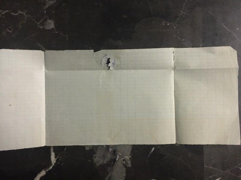 1874 Tabasco Mexico Letter sheet Cover Imperforate Stamp