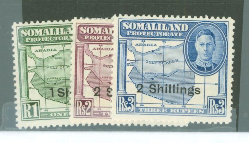 Somaliland Protectorate #123-125 Unused Multiple