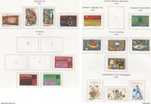 Sp252,253 1971-1972 Australia Aboriginal Art Christmas Primary Industries Reh...