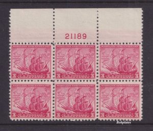 BOBPLATES US #736 Ark and Dove Top Plate Block 21189 VF MNH SCV=$9.5