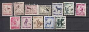 J25914 jlstamps 1954 south africa set mh #249-60 animals/people $60.90 scv