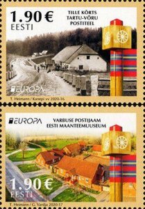 Stamps of Estonia 2020-Europe. Old postal routes.